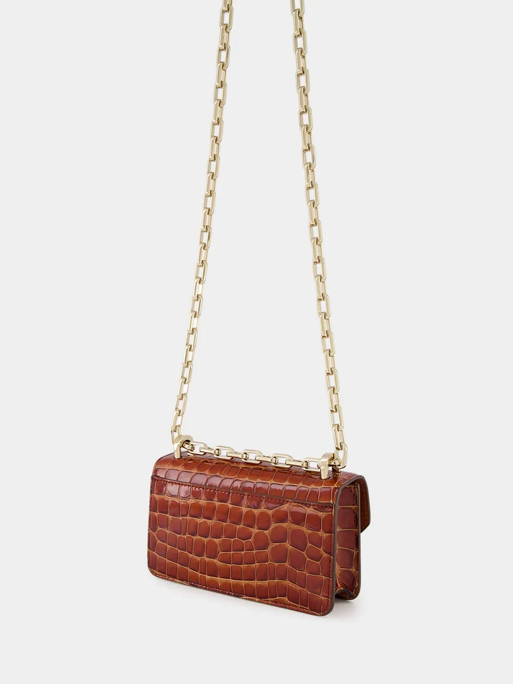 Loubi54 Mini Alligator-Embossed Crossbody Bag