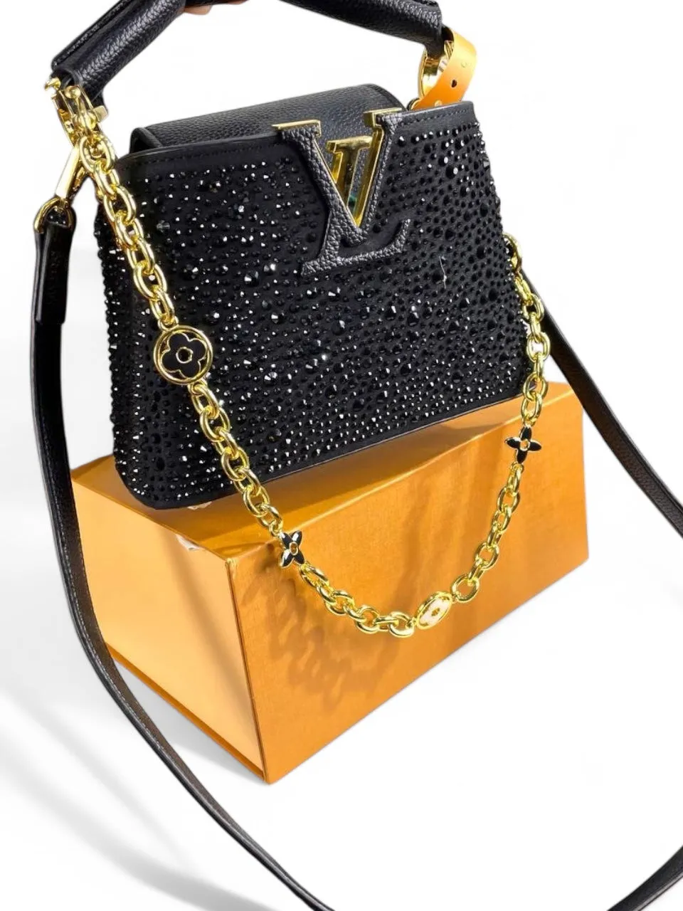 Louis Vuitton C’apucines BB & Mini – Black Crystal Noir Edition