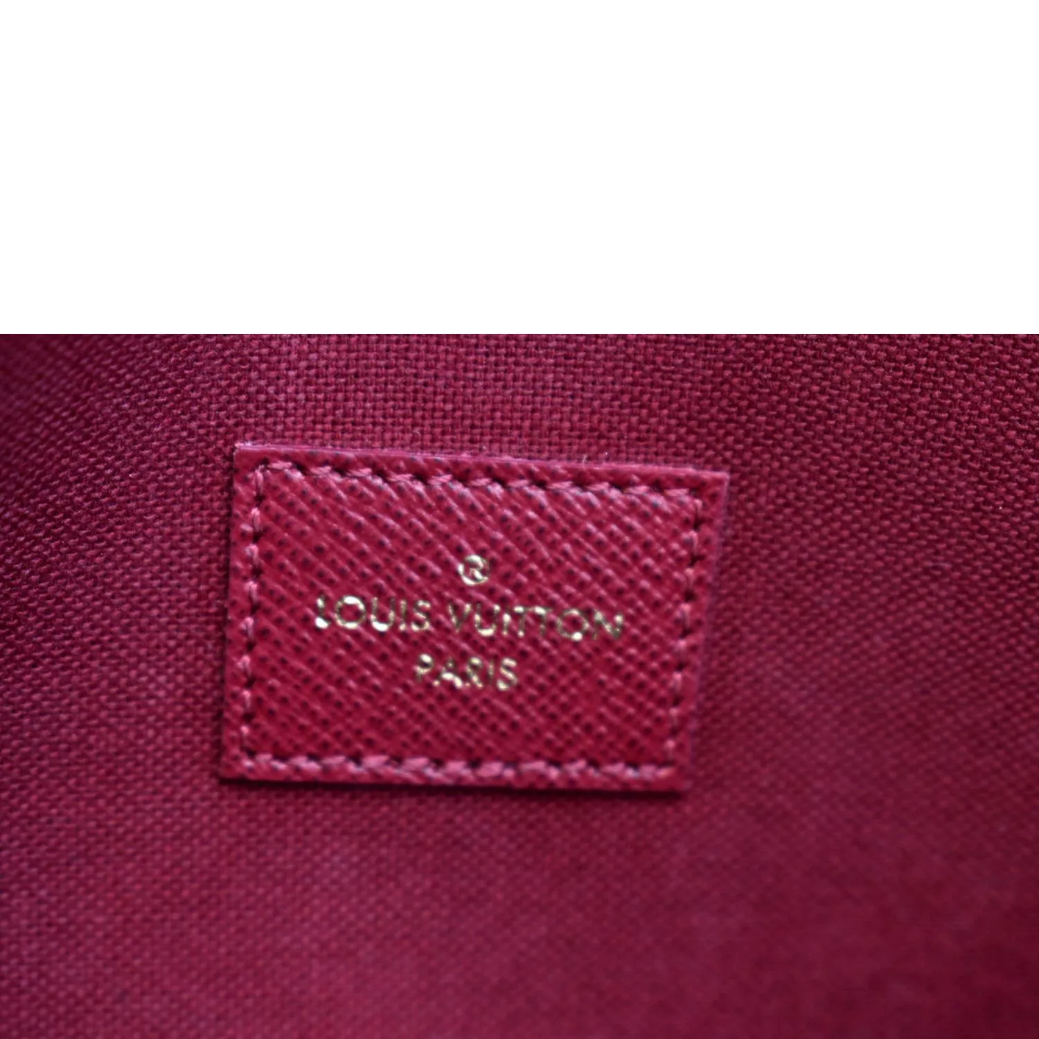 LOUIS VUITTON Felicie Monogram Canvas Pochette Crossbody Bag Brown
