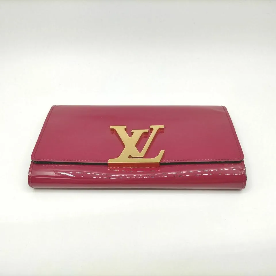 Louis Vuitton Indian Rose Portefeuille Louise Wallet Flap Pink Vernis 861159