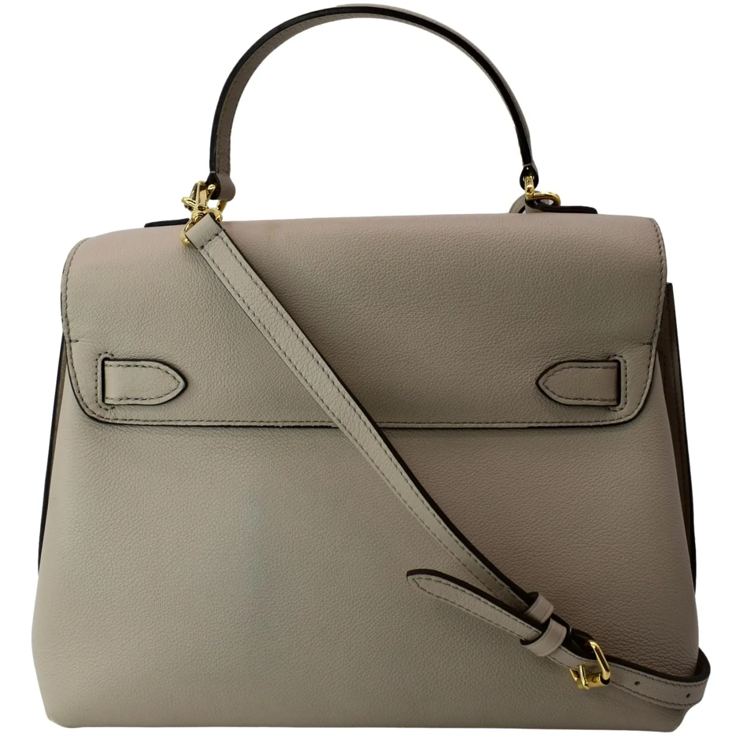 LOUIS VUITTON Lockme Ever MM Grained Calfskin Leather Shoulder Bag Beige