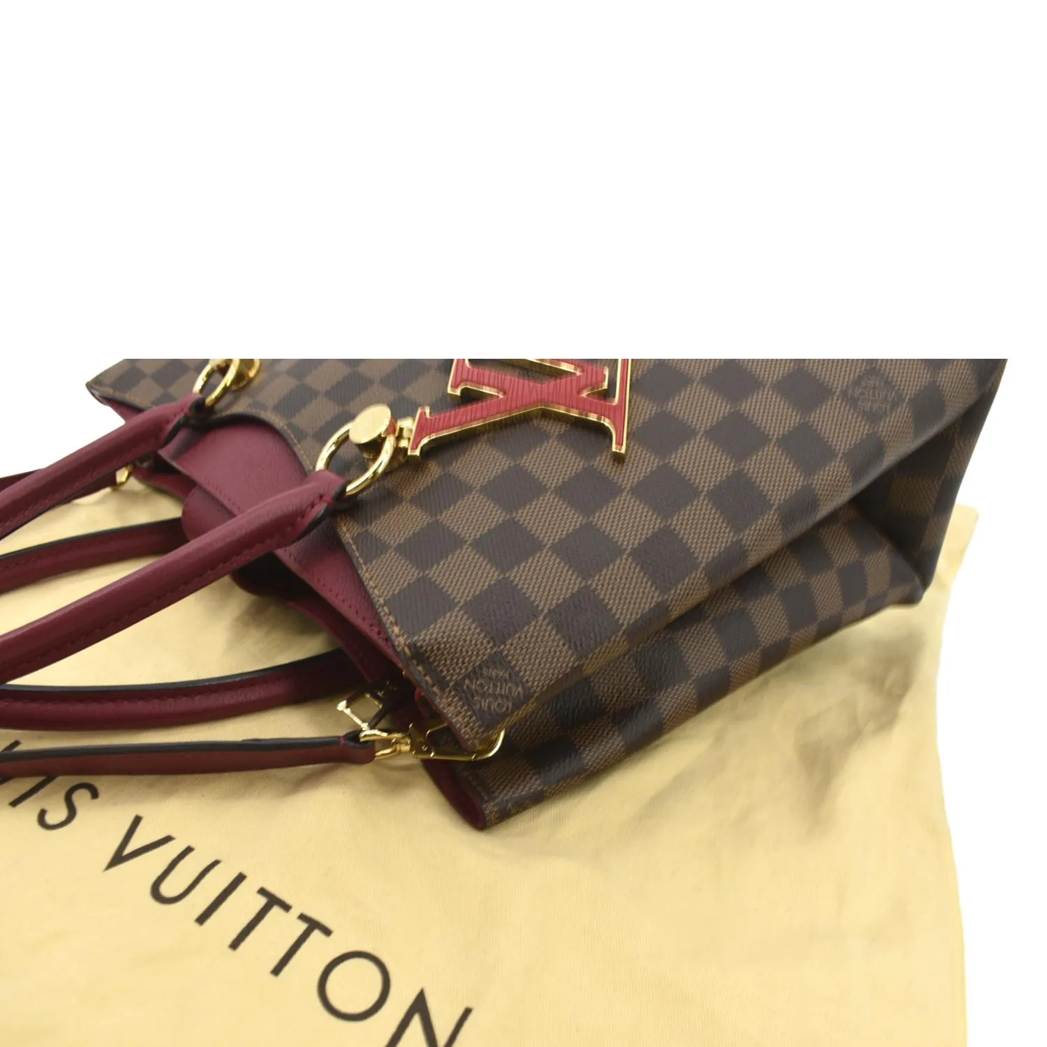 LOUIS VUITTON LV Riverside Damier Ebene Shoulder Bag Brown