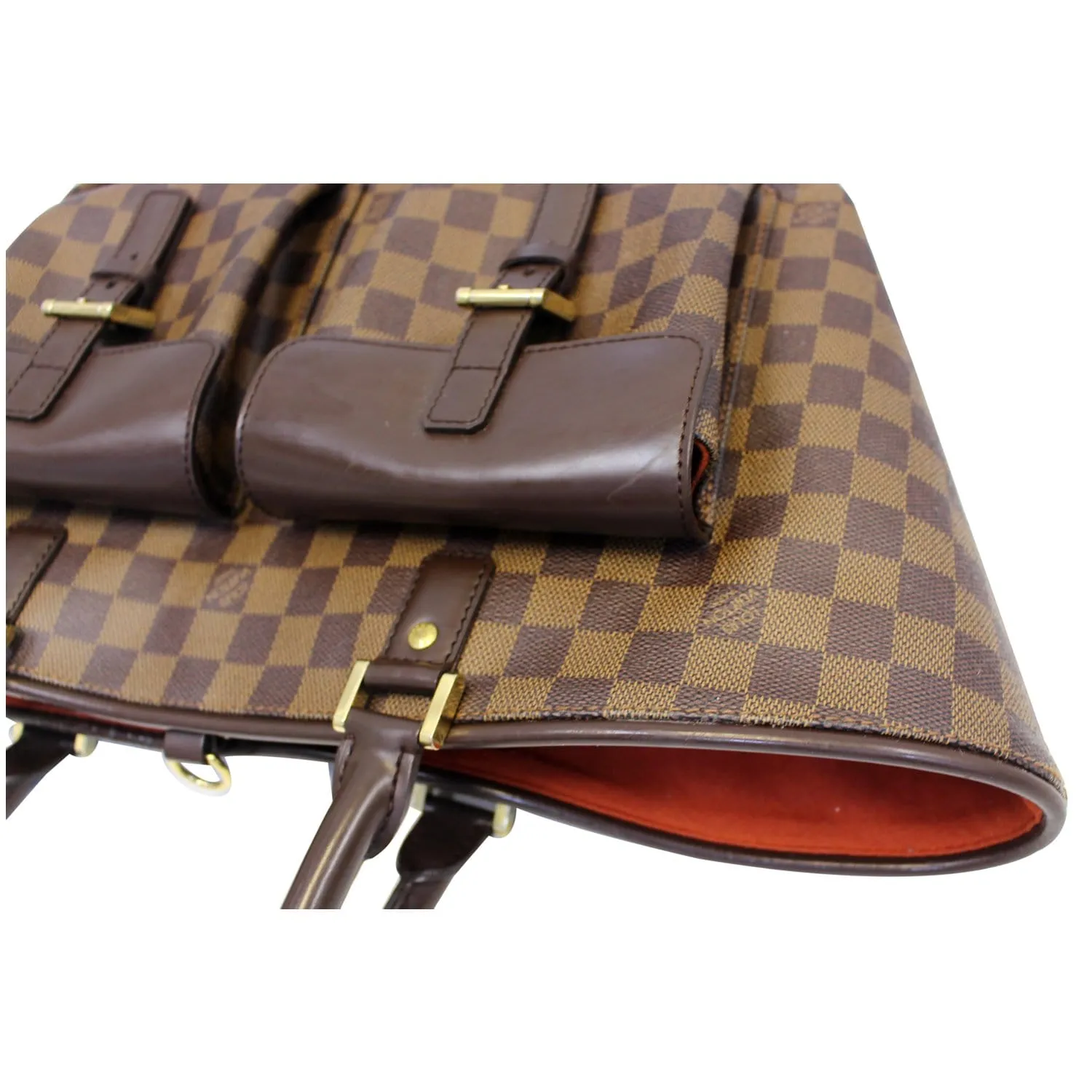 LOUIS VUITTON Manosque GM Damier Ebene Shoulder Bag Brown