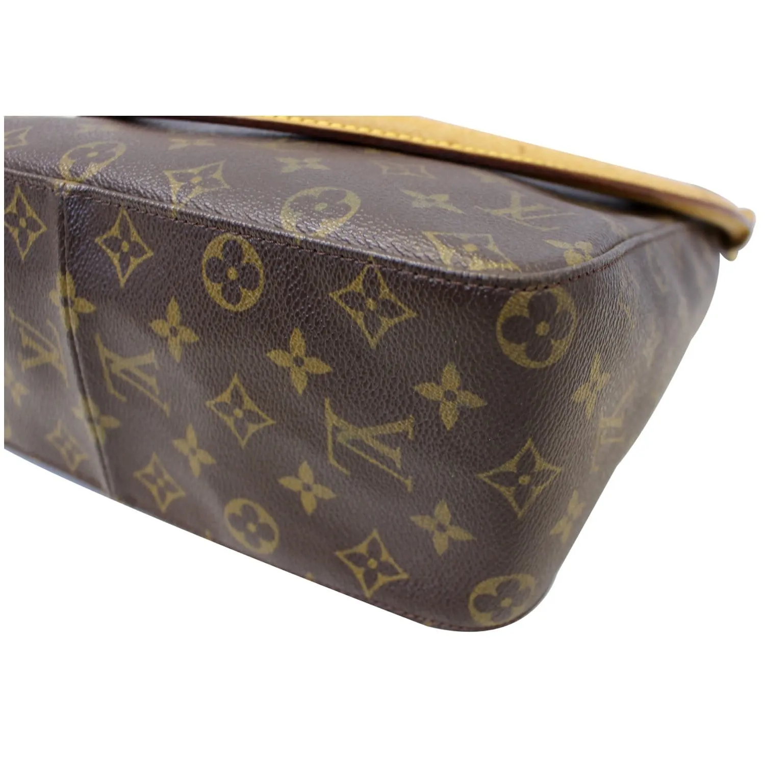 LOUIS VUITTON Monogram Canvas Looping GM Brown Shoulder Bag