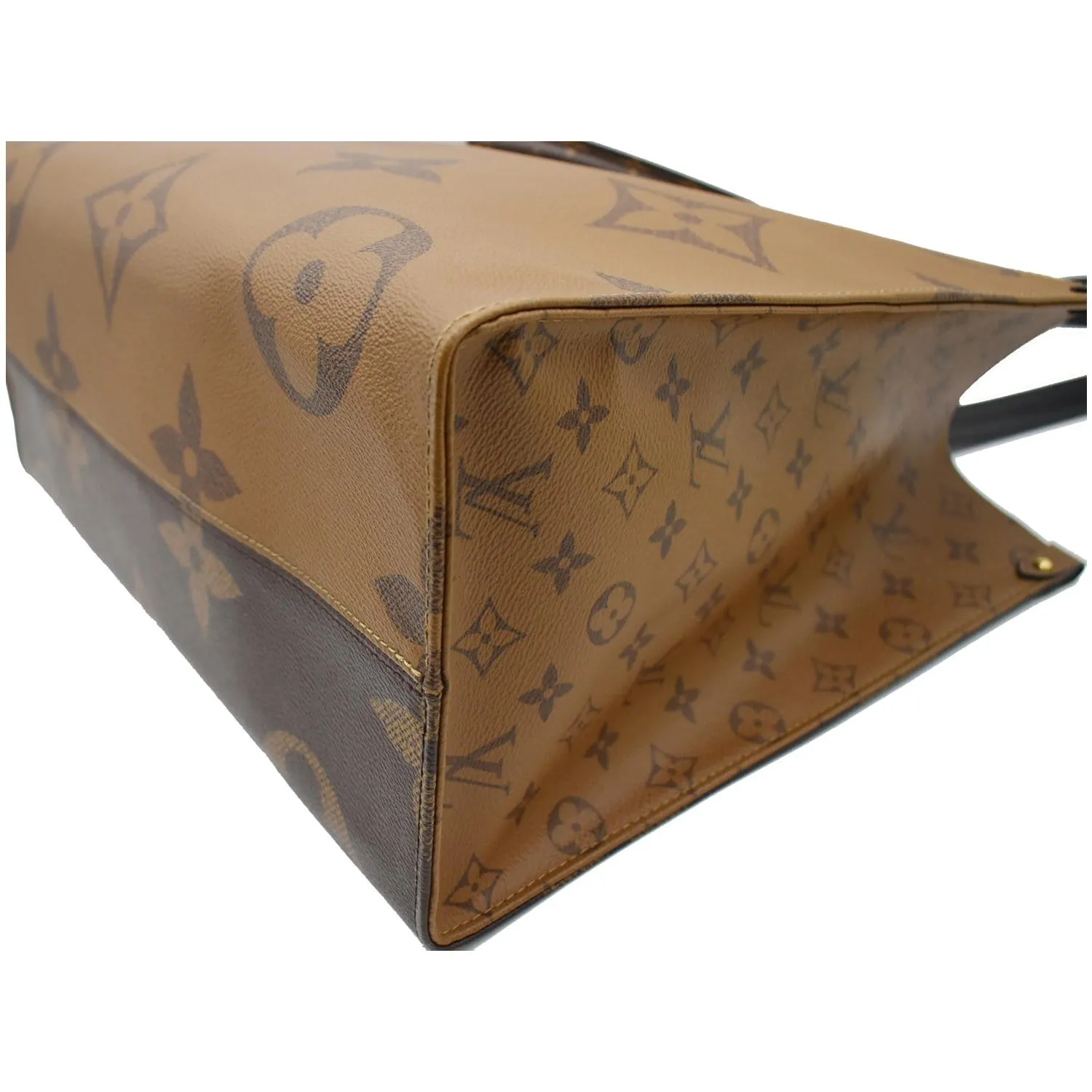 LOUIS VUITTON Onthego GM Reverse Monogram Giant Canvas Shoulder Bag Brown