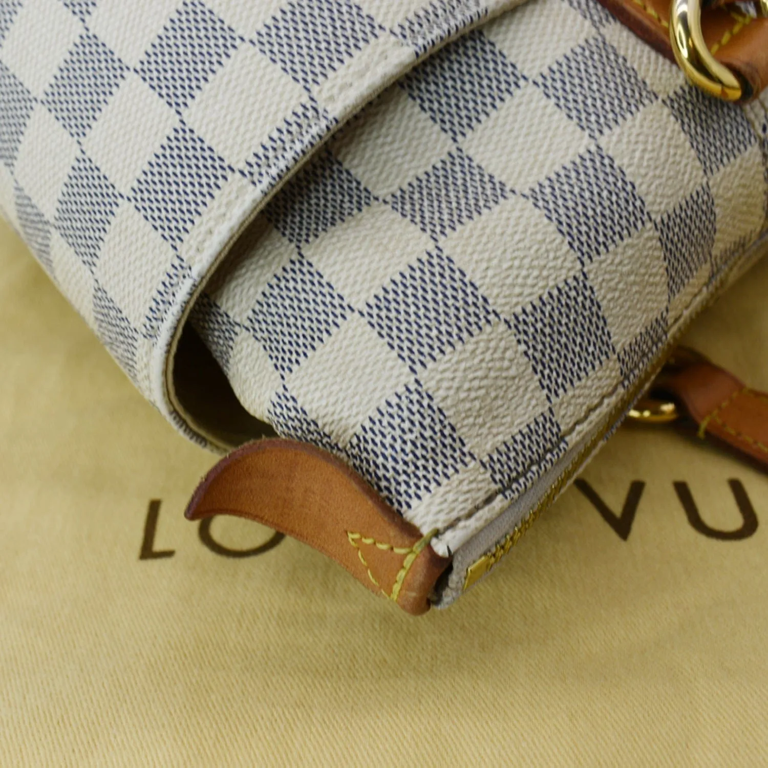 LOUIS VUITTON Totally PM Damier Azur Shoulder Bag White