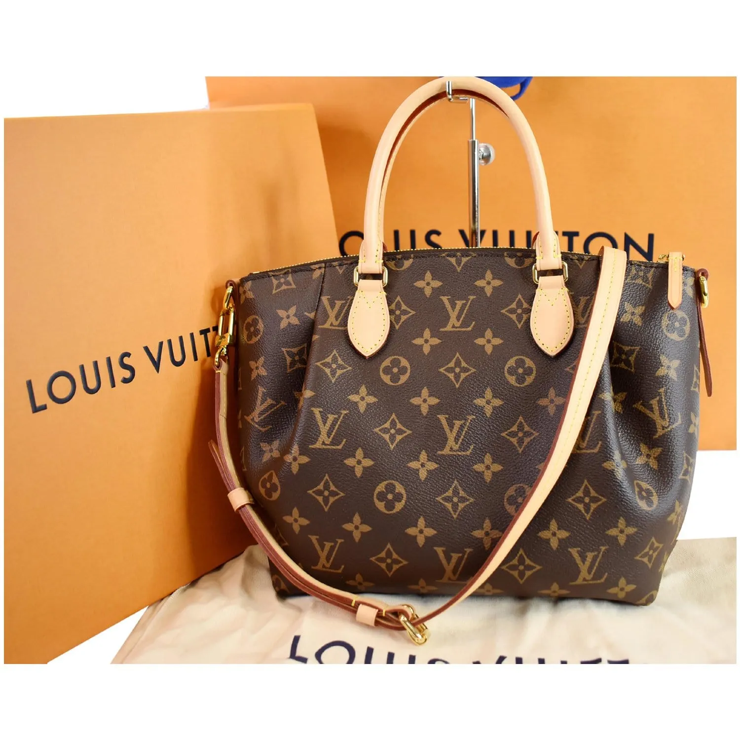 LOUIS VUITTON Turenne PM Monogram Canvas Shoulder Bag Brown