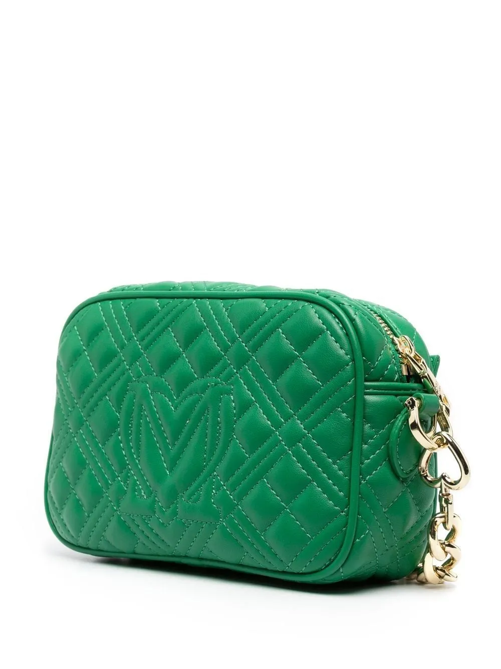 Love Moschino quilted logo-plaque crossbody bag