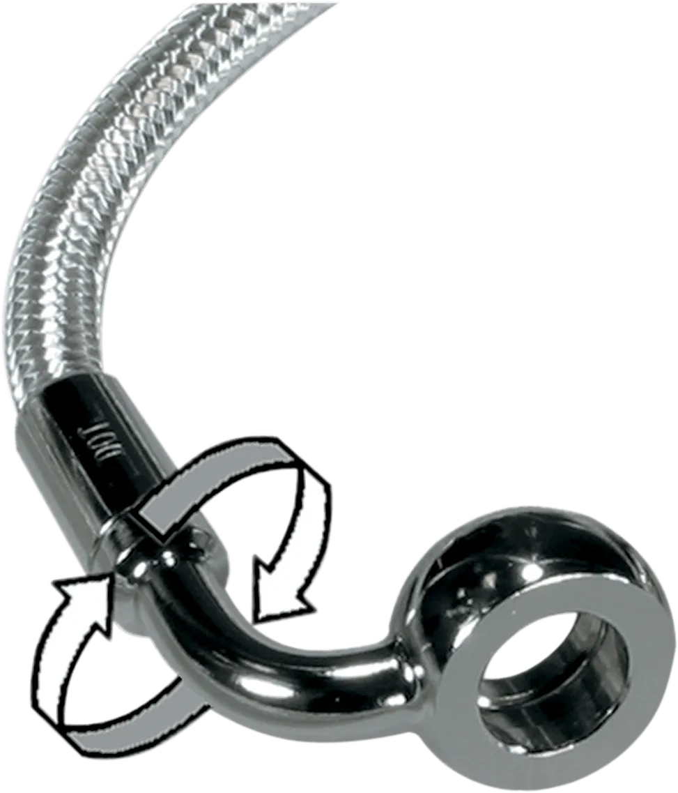 Magnum 36146SW Sterling Chromite II E-Z Align Single Disc Front Brake Line - 35deg. Top Angle - 46n.