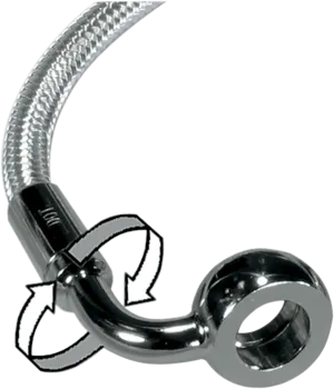 Magnum 36146SW Sterling Chromite II E-Z Align Single Disc Front Brake Line - 35deg. Top Angle - 46n.