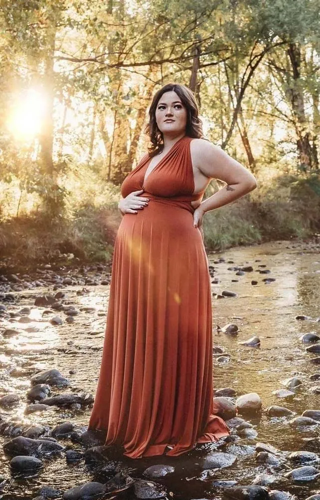 Maternity Infinity Dress Bridesmaid Multiway Convertible Dress Made in USA  36 Colors
