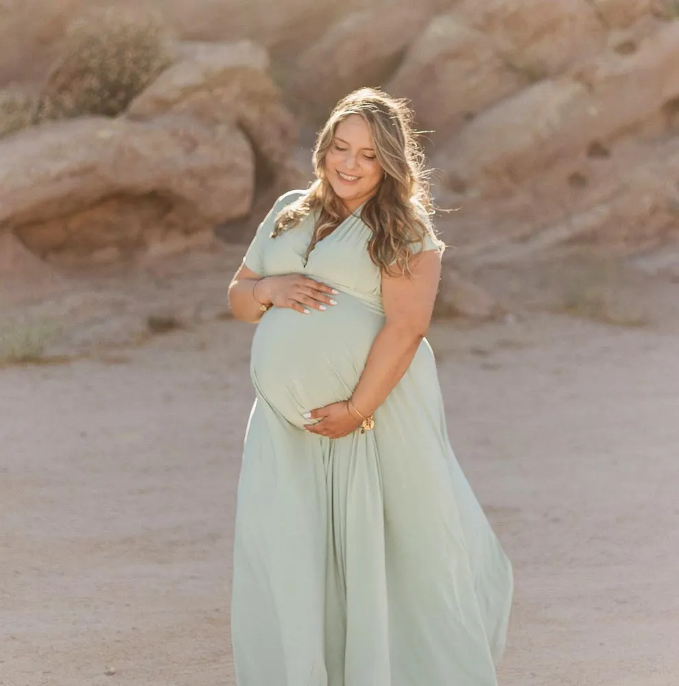 Maternity Infinity Dress Bridesmaid Multiway Convertible Dress Made in USA  36 Colors