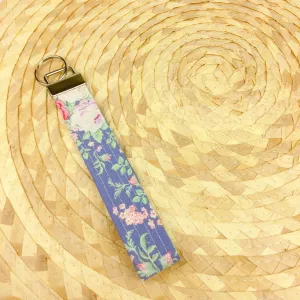 Mauve Rose Floral Key Fob. Tilda Design.