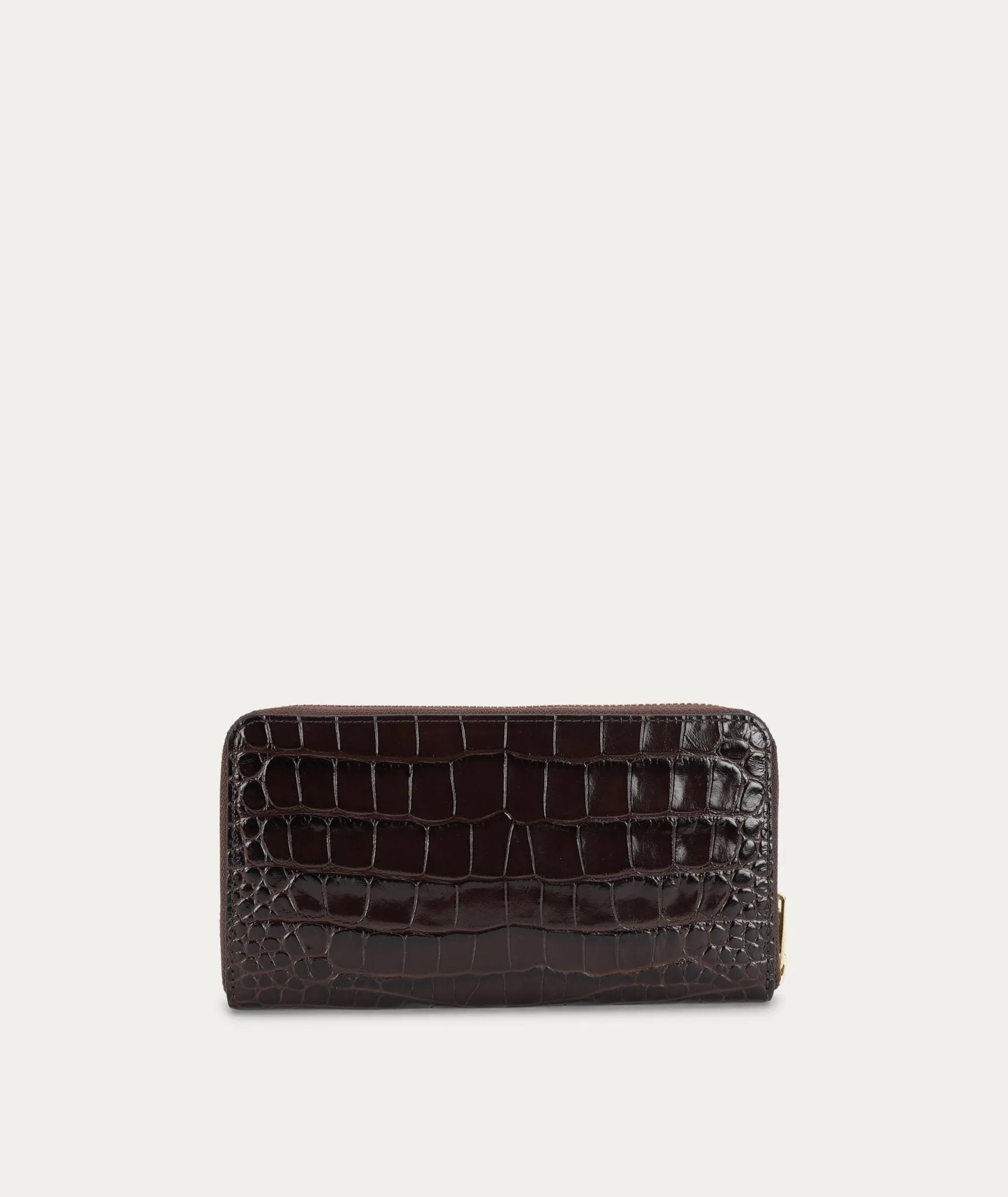 Maxi Wallet | Espresso Croc