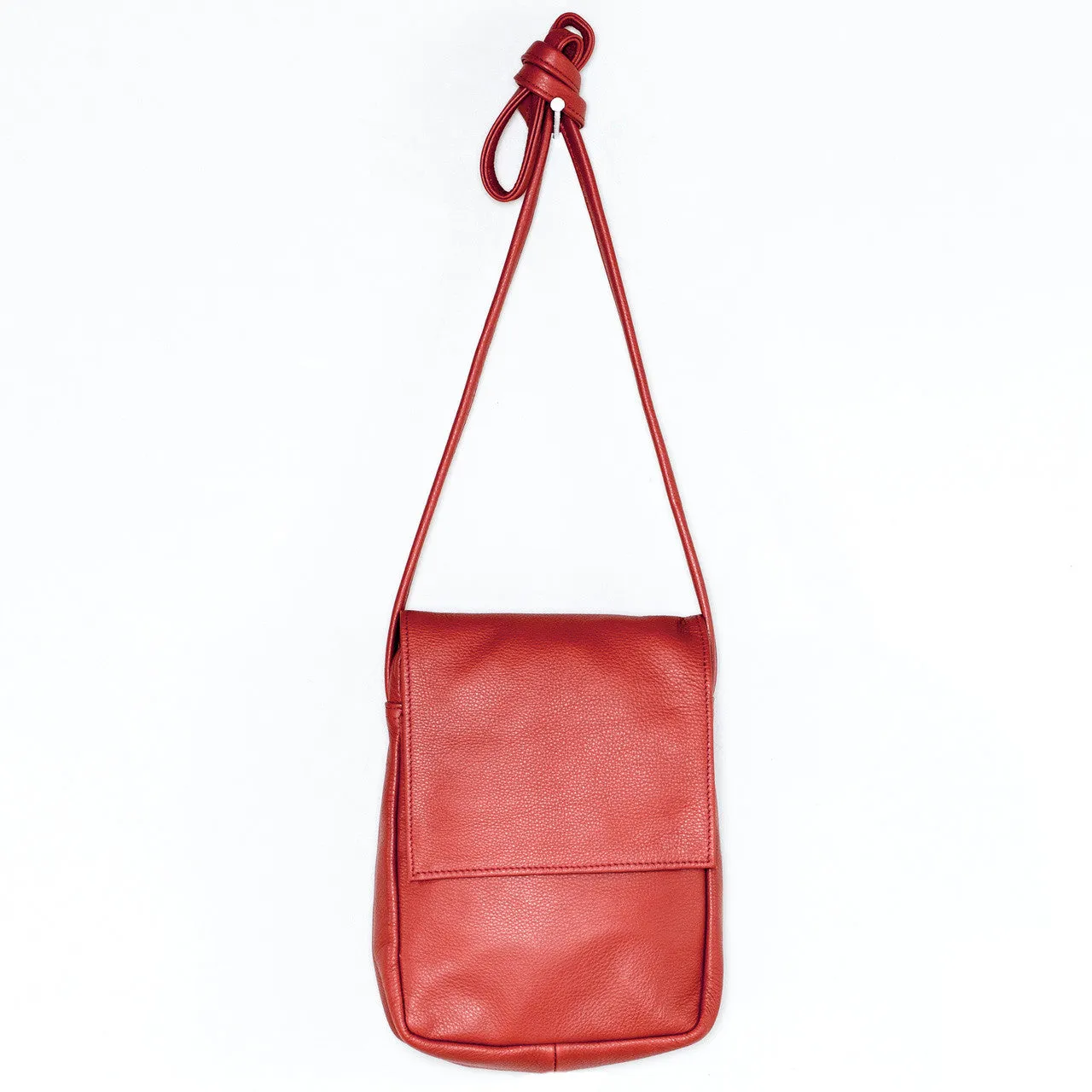 Medium Vertical Leather Top Flap Handbag