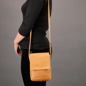 Medium Vertical Leather Top Flap Handbag