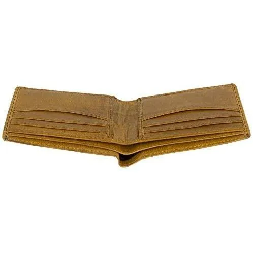 Mens Bifold Wallet with Card Holders - RFID Protected Genuine Leather with Gift Box