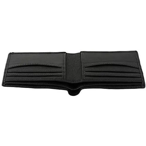 Mens Bifold Wallet with Card Holders - RFID Protected Genuine Leather with Gift Box