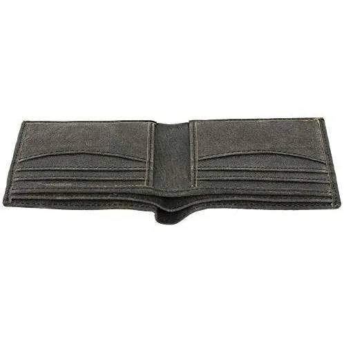 Mens Bifold Wallet with Card Holders - RFID Protected Genuine Leather with Gift Box