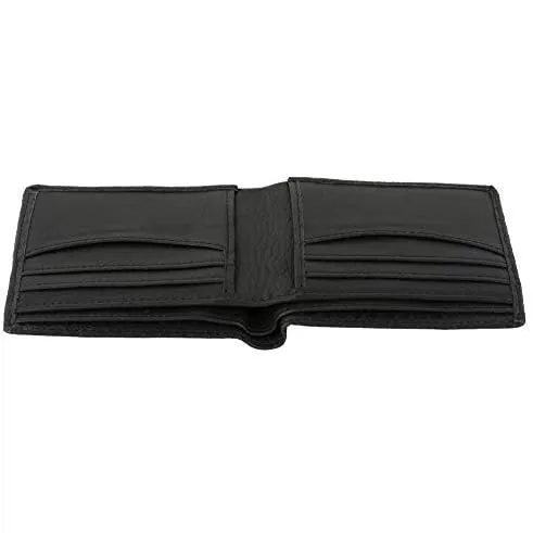 Mens Bifold Wallet with Card Holders - RFID Protected Genuine Leather with Gift Box