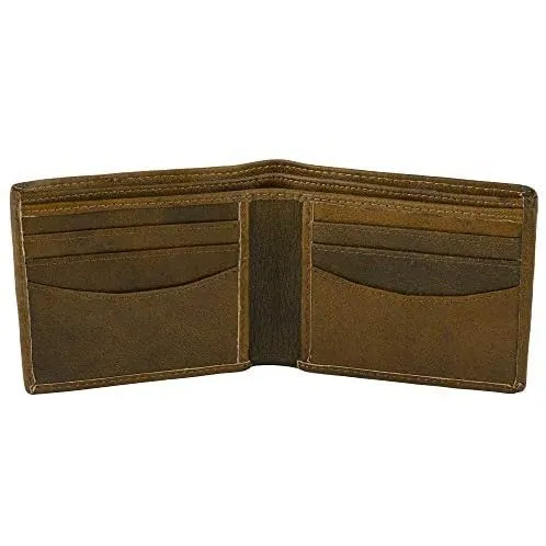 Mens Bifold Wallet with Card Holders - RFID Protected Genuine Leather with Gift Box