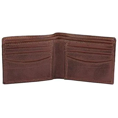 Mens Bifold Wallet with Card Holders - RFID Protected Genuine Leather with Gift Box