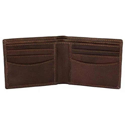 Mens Bifold Wallet with Card Holders - RFID Protected Genuine Leather with Gift Box