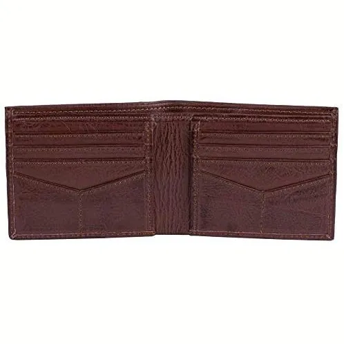 Mens Bifold Wallets with Card Holders - RFID Protected Genuine Leather with Gift Box
