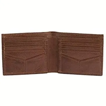 Mens Bifold Wallets with Card Holders - RFID Protected Genuine Leather with Gift Box