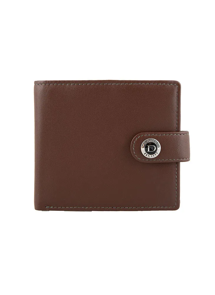Men's Smooth Nappa Leather Bifold Wallet with RFID Blocking and Coin Purse