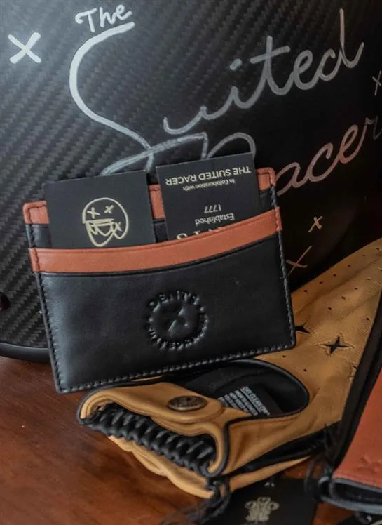 Men's The Suited Racer Smooth Nappa Leather Card Holder with RFID Blocking