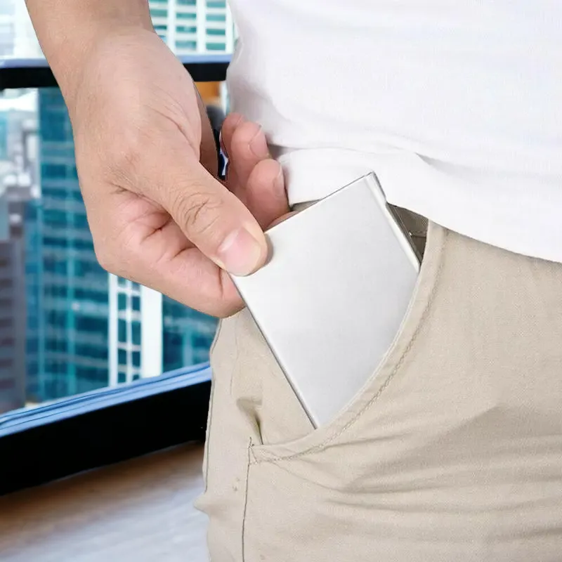 Metal Slim Card Holder RFID Blocking Wallet