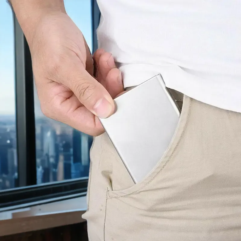 Metal Slim Card Holder RFID Blocking Wallet