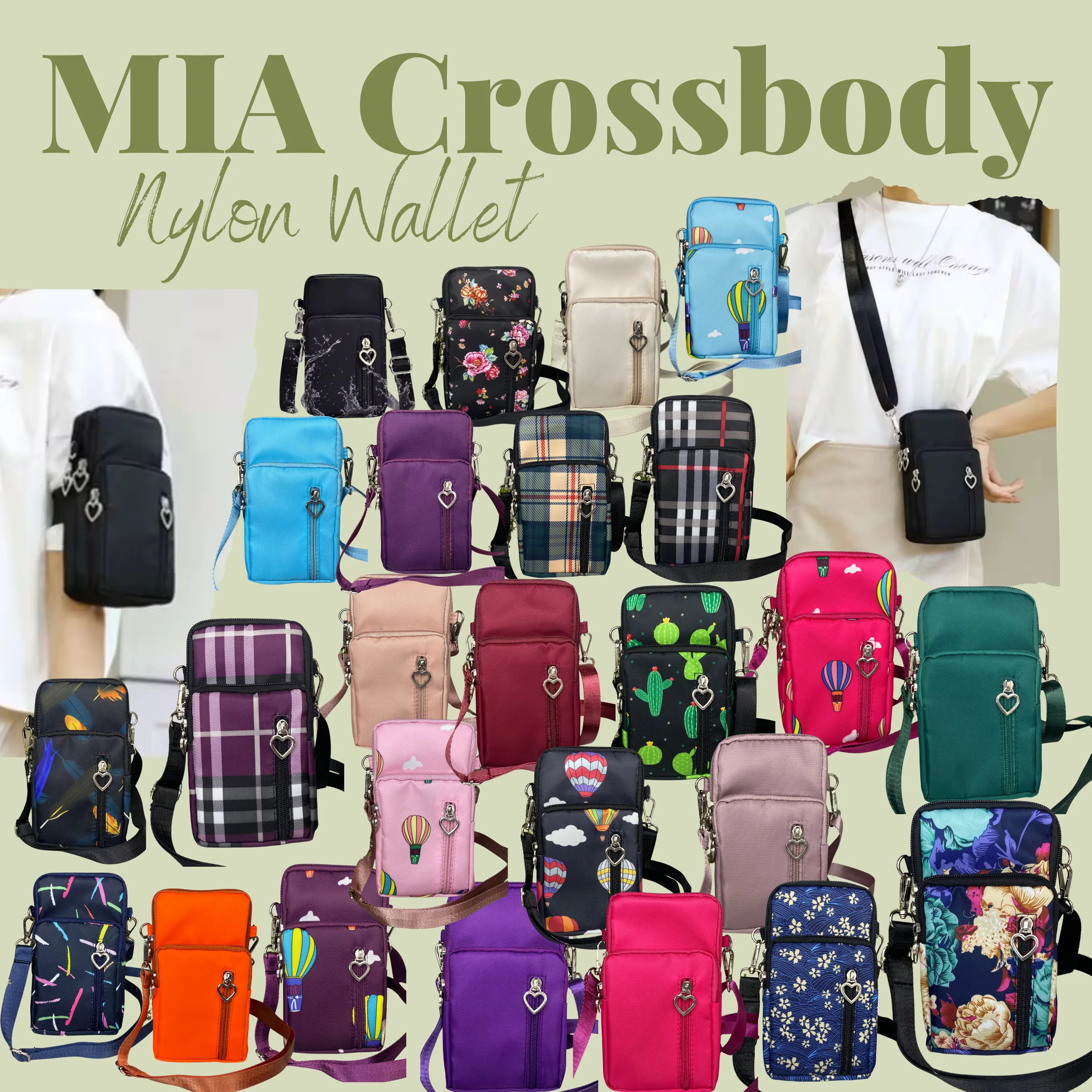 Mia Crossbody Nylon Wallet