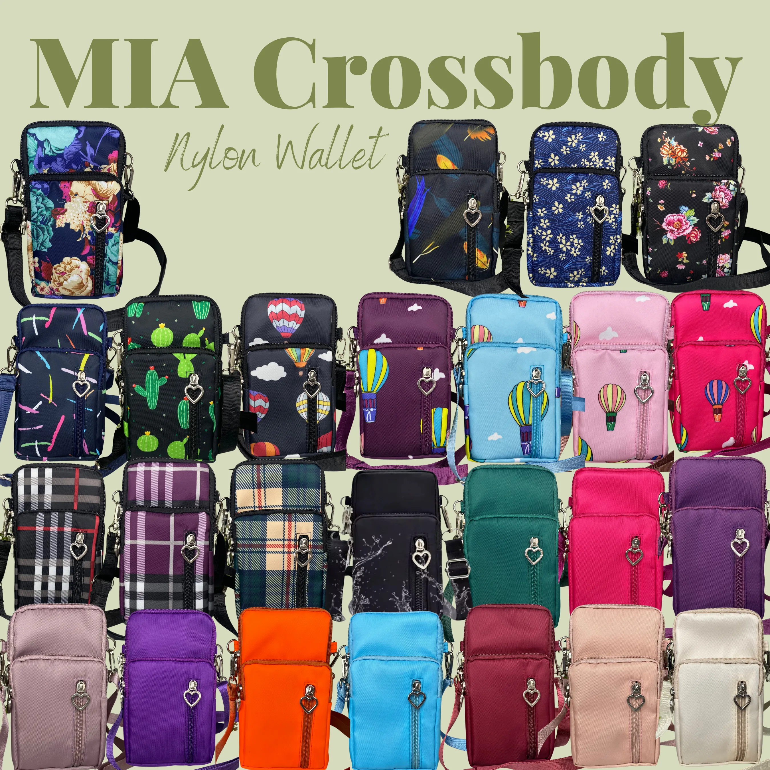 Mia Crossbody Nylon Wallet