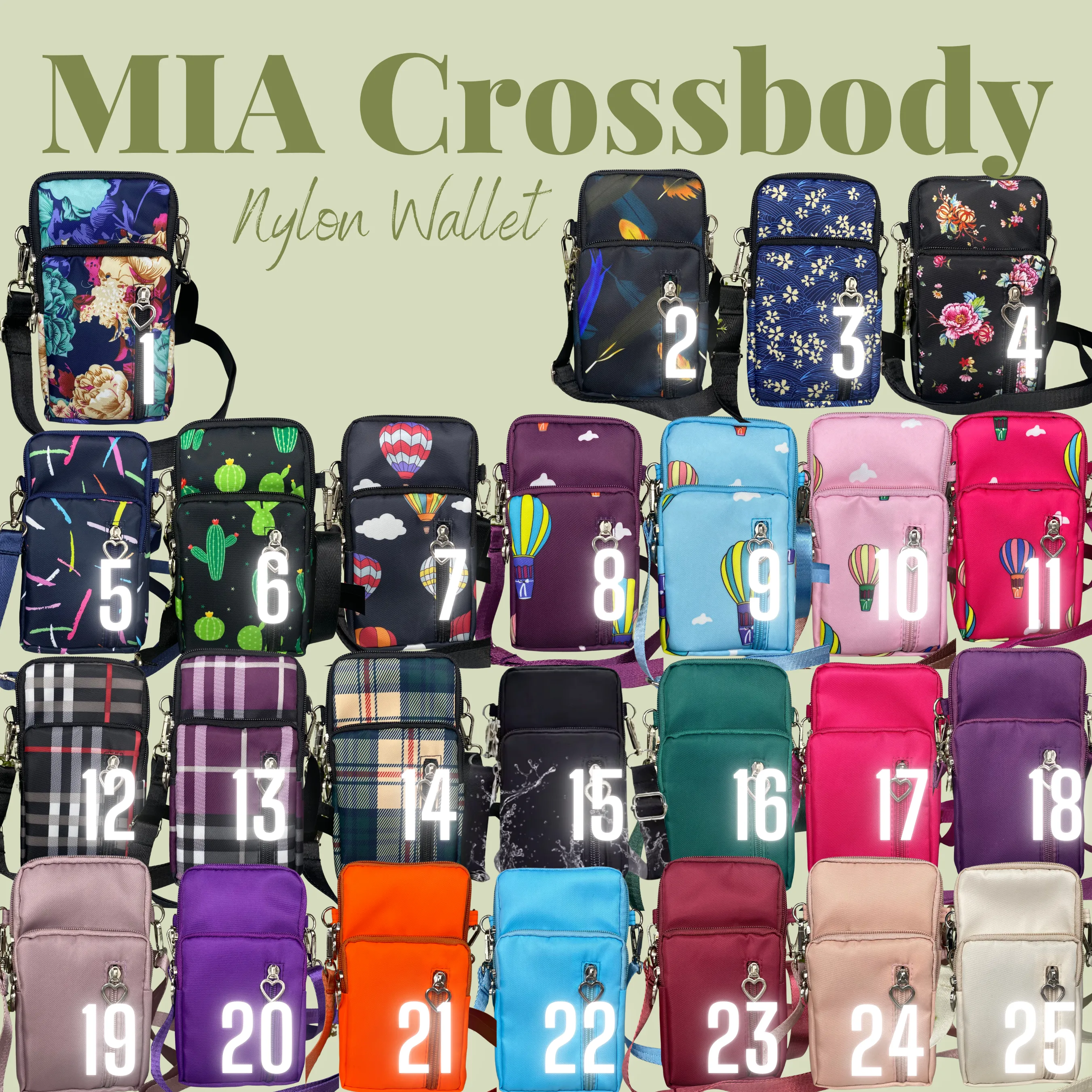 Mia Crossbody Nylon Wallet
