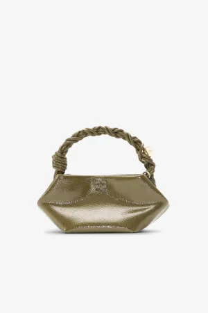 Mini Satin Bou Bag - Olive Green