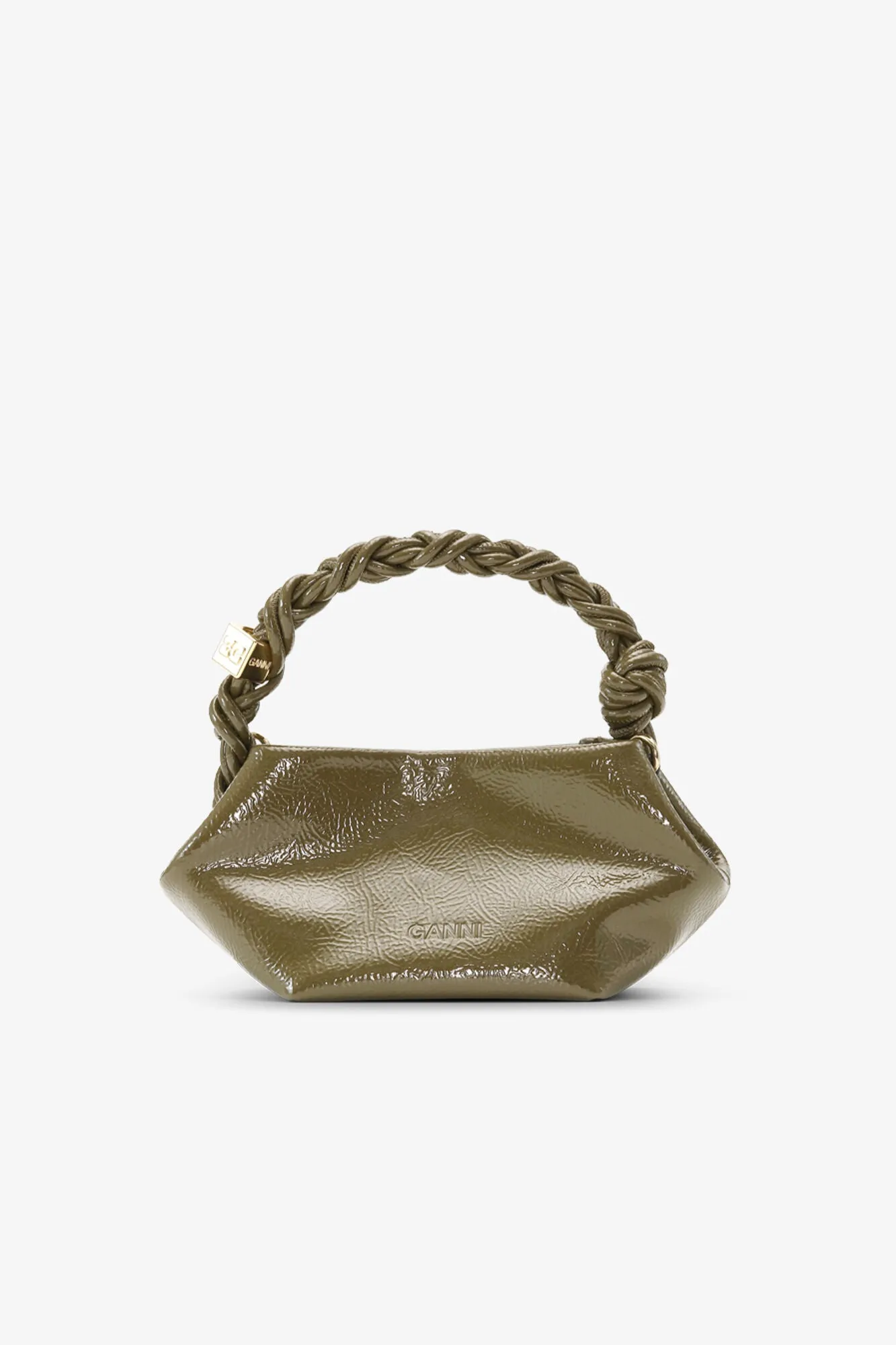 Mini Satin Bou Bag - Olive Green