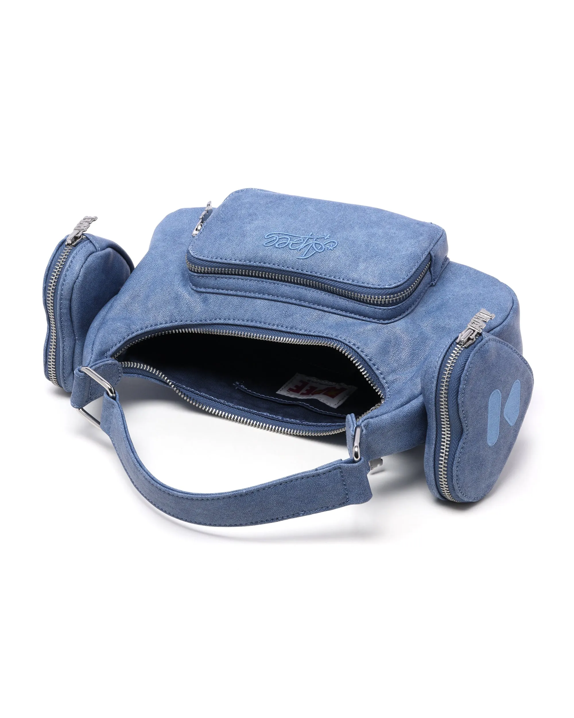 Moonface multi-pocket shoulder bag