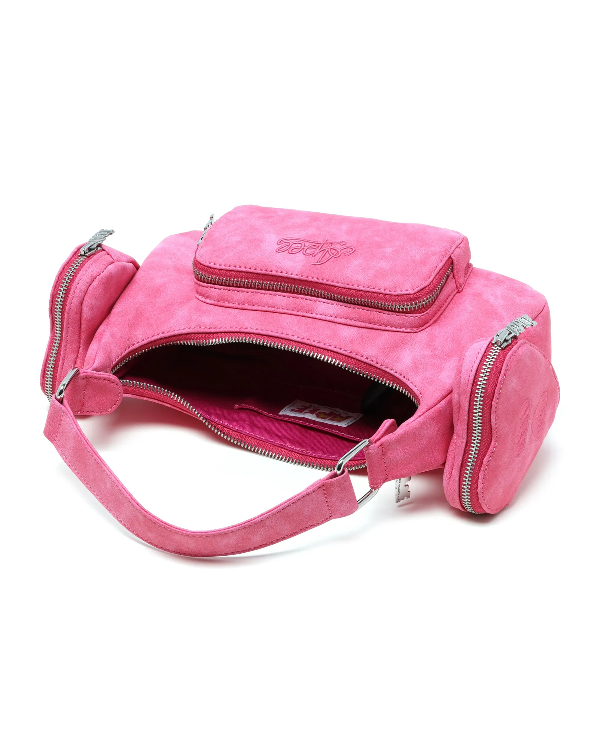 Moonface multi-pocket shoulder bag