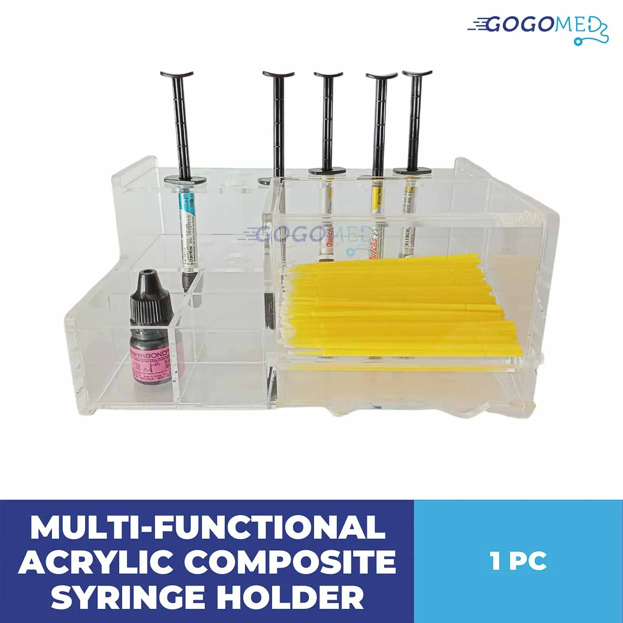 Multi-Function Acrylic Composite Syringe Holder