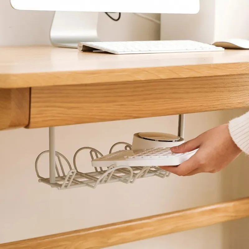Multi-Functional Desk Organizer with Cable Management and Storage Rack