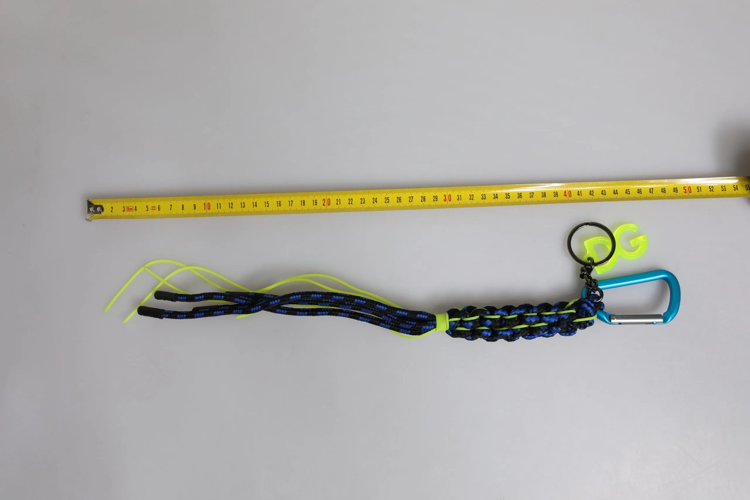 Multicolor Tape String DG Logo Keychain Polyester Keyring