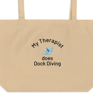 My Therapist Does Dock Diving X-Large Tote/ Shopping Bags