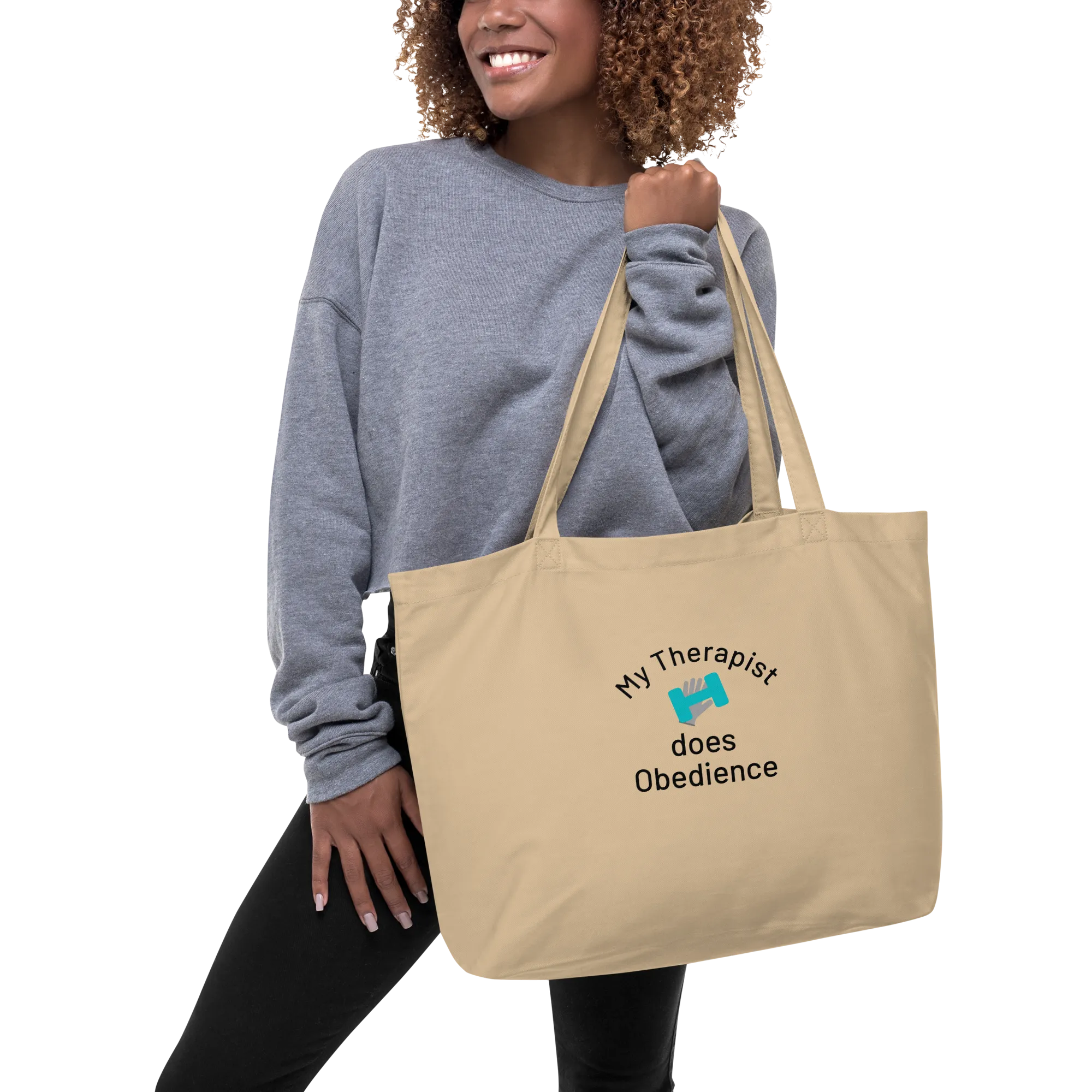 My Therapist Does Obedience X-Large Tote/ Shopping Bags
