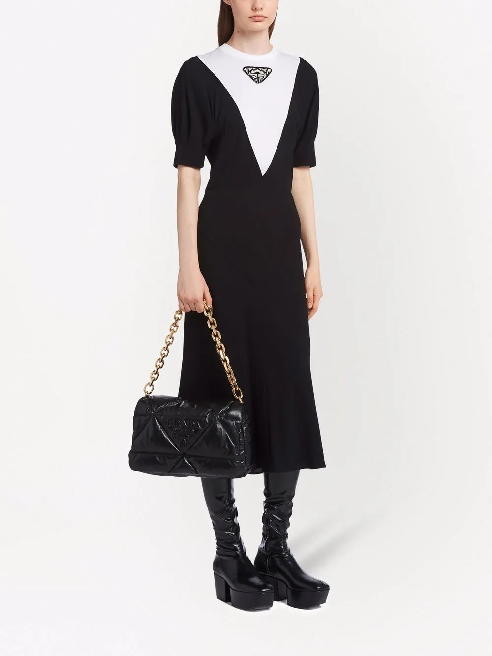 Nappa shoulder bag