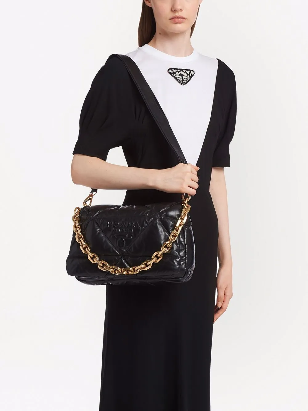 Nappa shoulder bag