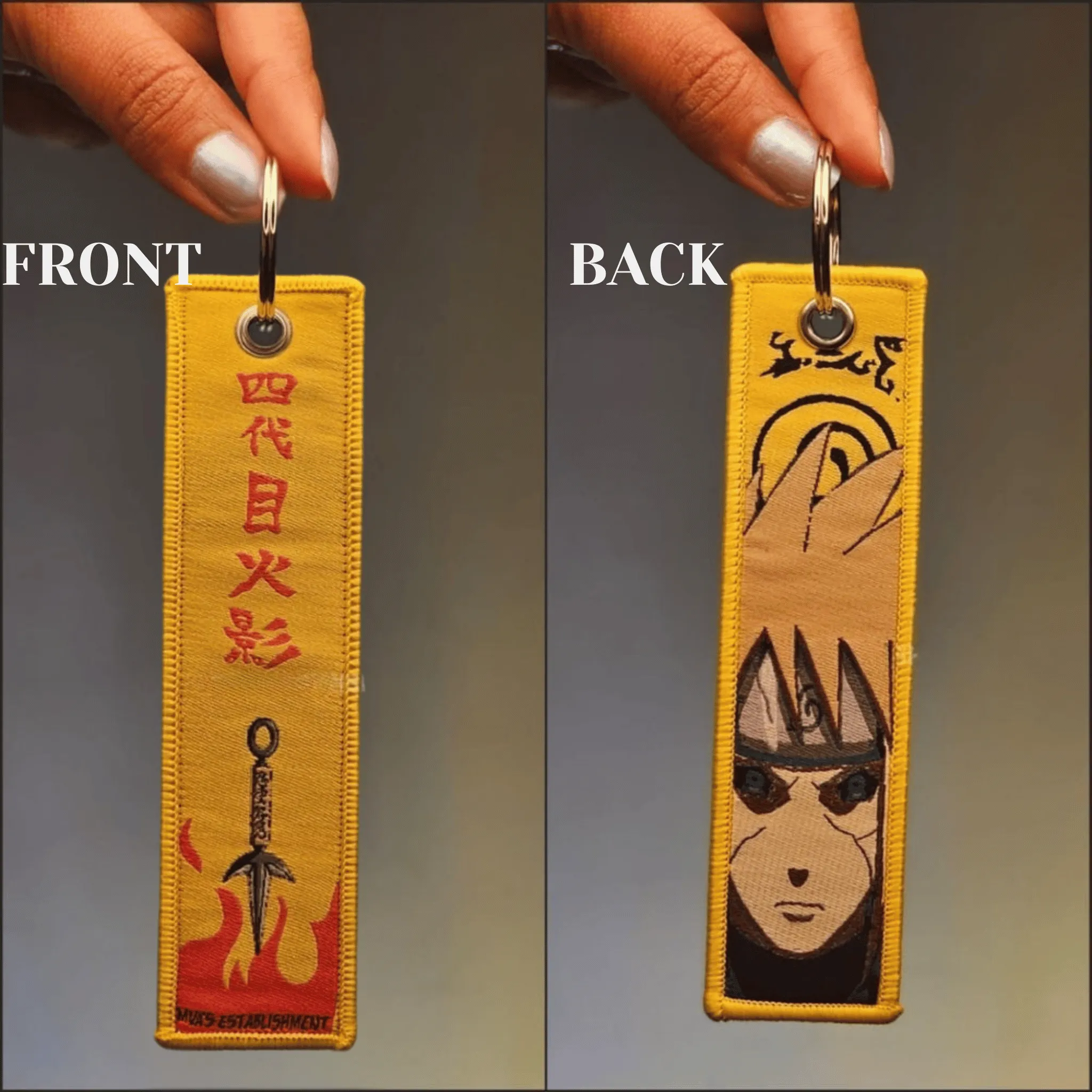 Naruto Embroidered ANIME Keychain – Double Sided