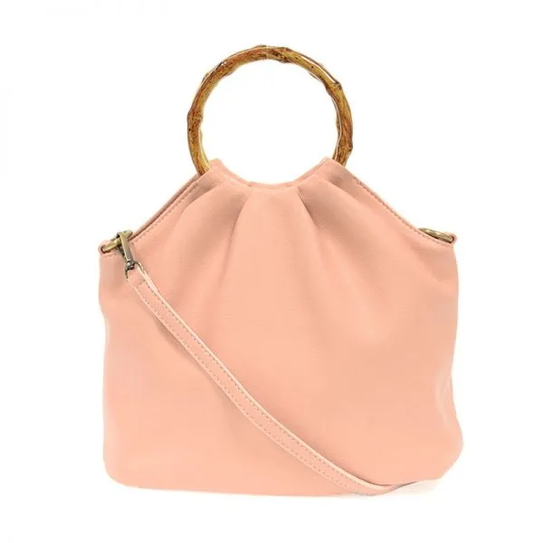 Natalie Bamboo Handle Pouf Bag