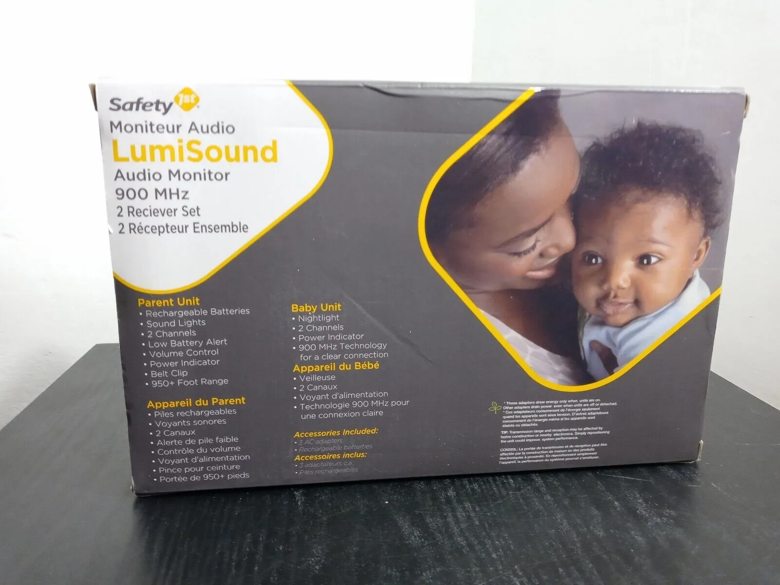NEW Safety 1st Baby Monitor Lumisound Audio Monitor 900 Mhz 2 Receiver Set B